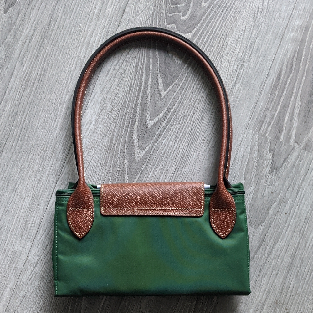 Longchamp Green and Brown Shoulder Bag - Picture 2 of 9